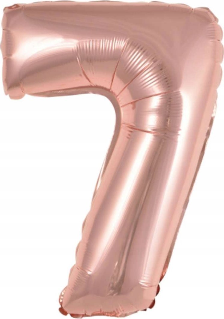AMSCAN Balon foliowy mini cyfra 7 różowe złoto 30x40cm 9909695