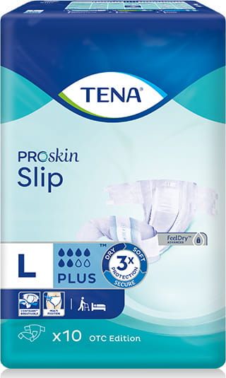 Essity Pieluchomajtki TENA Slip ProSkin Plus L 10szt.