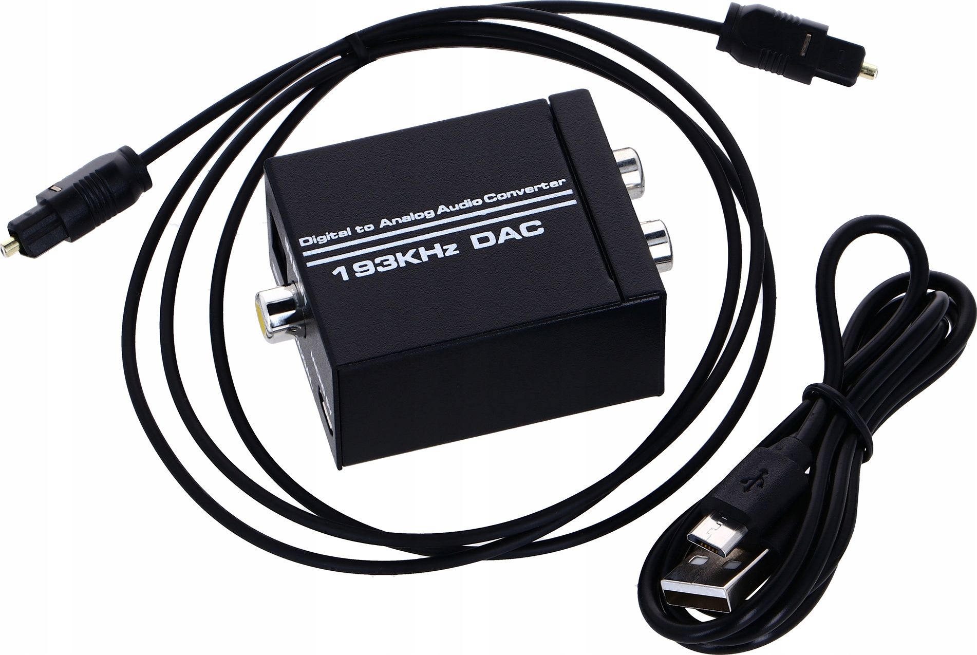 Adapter AV Pawonik Toslink - RCA (Cinch) x2 czarny