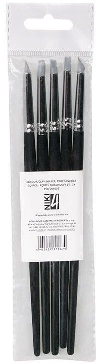 Koh I Noor Pędzle silikonowe z profilowaną gumką nr 2 5szt