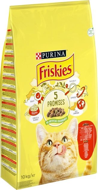 Friskies PURINA Friskies Karma dla kotów z mieszanką wołowiny i kurczaka z warzywami 10kg