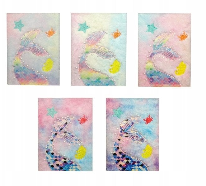 Pamiętnik pluszowy z ogonem syrenki