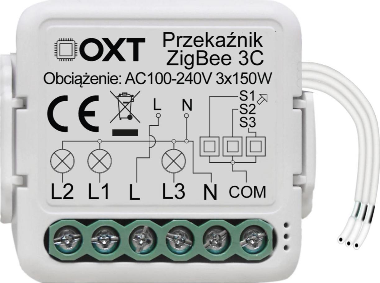 OXT Moduł OXT mini przekaźnik 3 obwody ZigBee TUYA