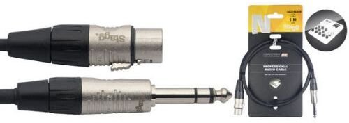 Stagg REAN XLR/f - 6.35mm Jack TRS, 1m