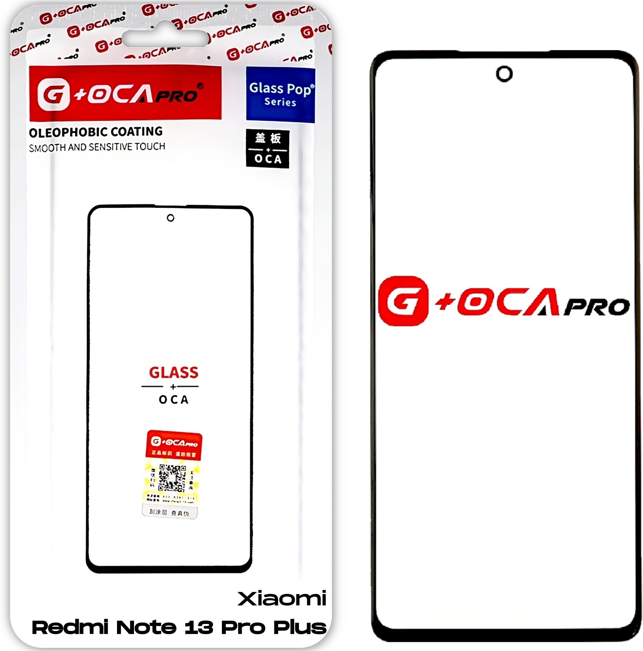 Xiaomi Redmi Note 13 Pro Plus Szyba z Klejem OCA do Refabrykacji