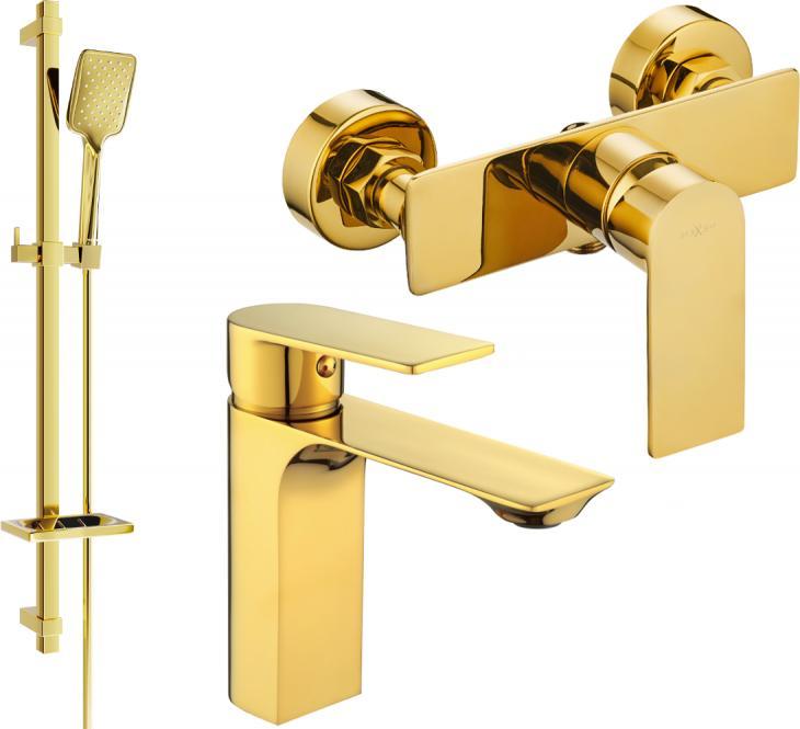 Bateria prysznicowa Mexen Mexen Alexa DQ62 zestaw prysznicowy, złoty - 71204DQ62-50