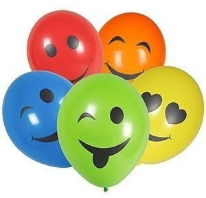 Balony Emotki 28cm 5szt
