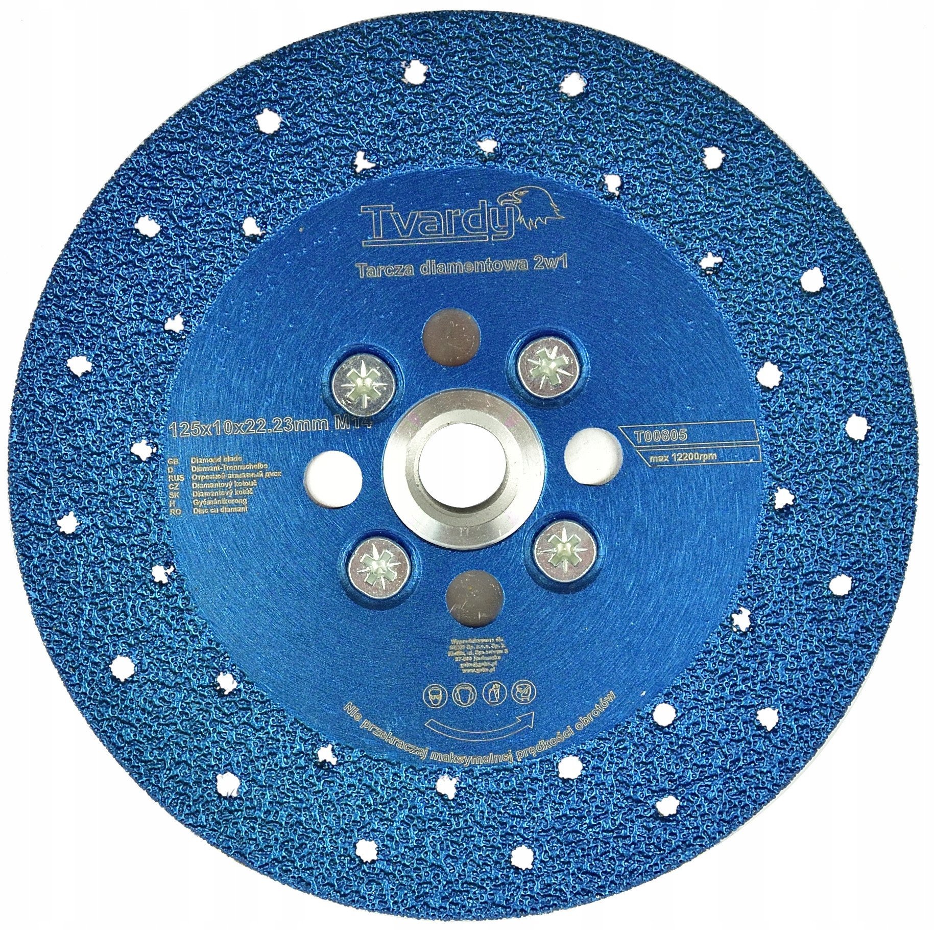 Tarcza diamentowa 2w1 do cięcia, szlifowania kamienia, ceramiki 125mm M14 (50)