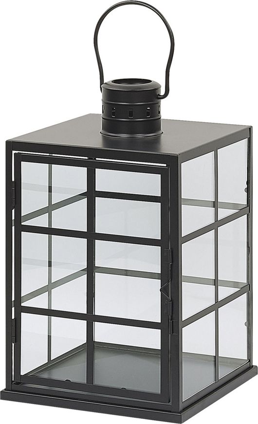 Beliani Lampion metalowy czarny BINTAN