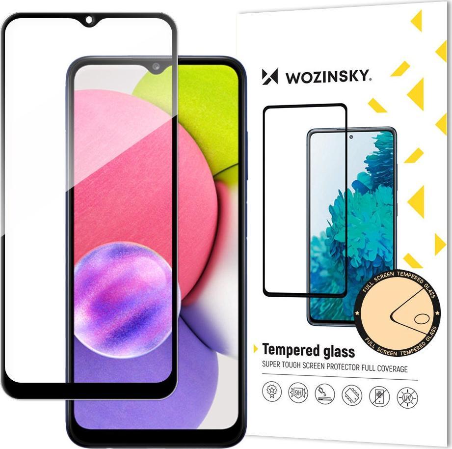 Wozinsky Wozinsky super wytrzymałe szkło hartowane Full Glue na cały ekran z ramką Case Friendly Samsung Galaxy A03s czarny