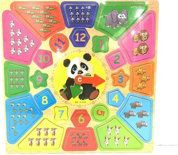 Ramiz Plansza Edukacyjna Zegar + Nauka Liczenia Panda