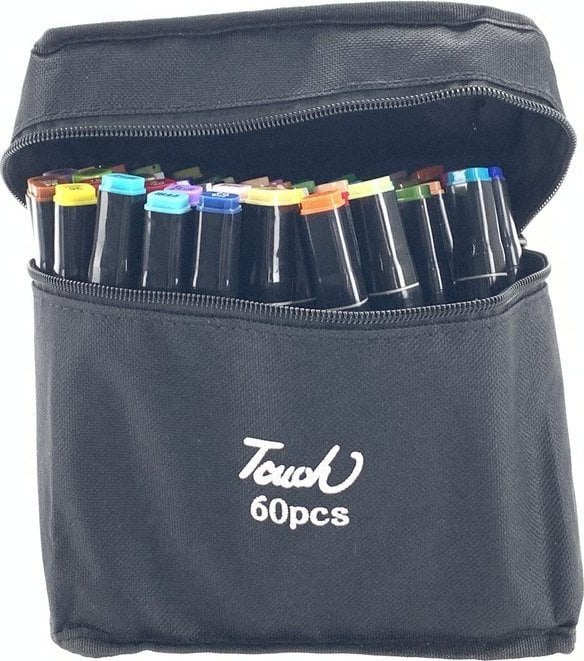 LeanToys Zestaw Pisaków Markerów Touch 60 Szt Torba Markery Alkoholowe