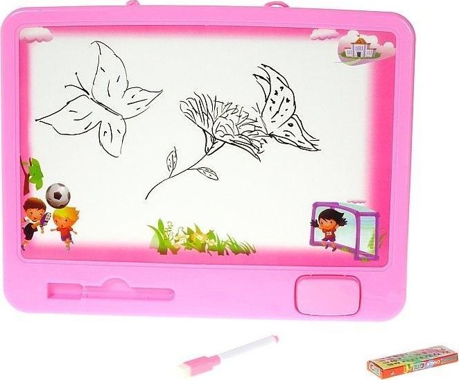 Tablica dwustron., czarna z kredą, biała z flamas.