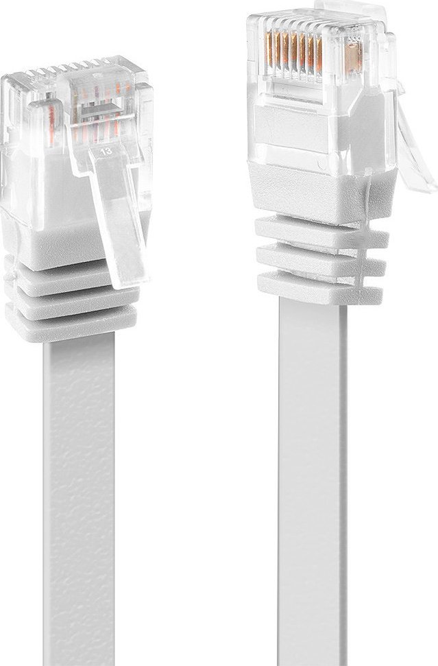 Lindy LINDY Cat.6 flat cable Patchcable white, 0,3m without shielding - 47500