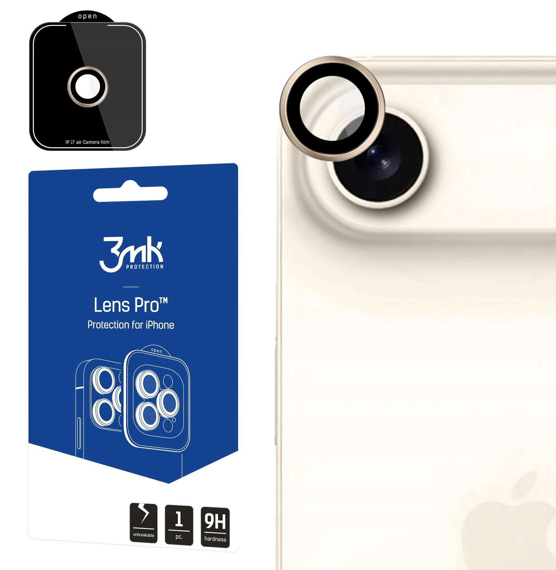3mk Lens Protection Pro pro Apple iPhone 17 Titanium Gold
