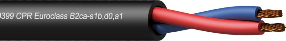 Przewód Procab CLS225-B2CA/1 Loudspeaker cable - 2 x 2.5 mm² - 13 AWG - EN50399 CPR Euroclass B2ca-s1b,