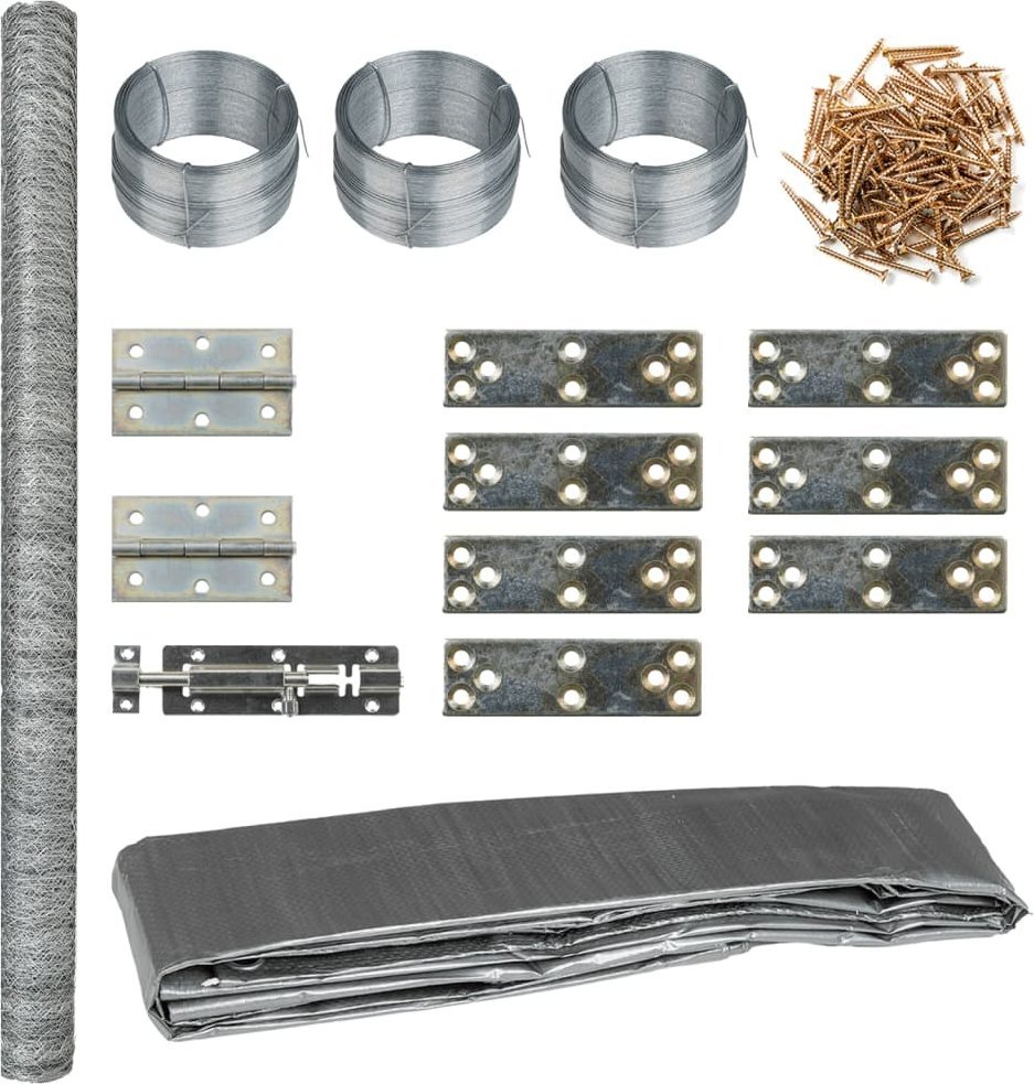 vidaXL vidaXL Kurnik, 268x100x190 cm, metalowy