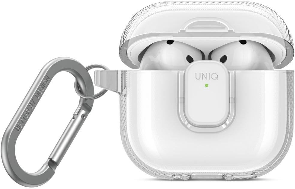 Etui UNIQ Glase Pro do Apple AirPods 4 Lock Case przezroczysty