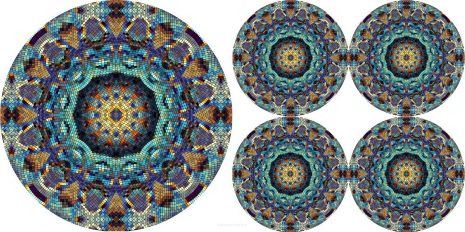 Bertoni BERTONI EE Zestaw podkładek na stół okrągłych 1+4 - BARECELONA