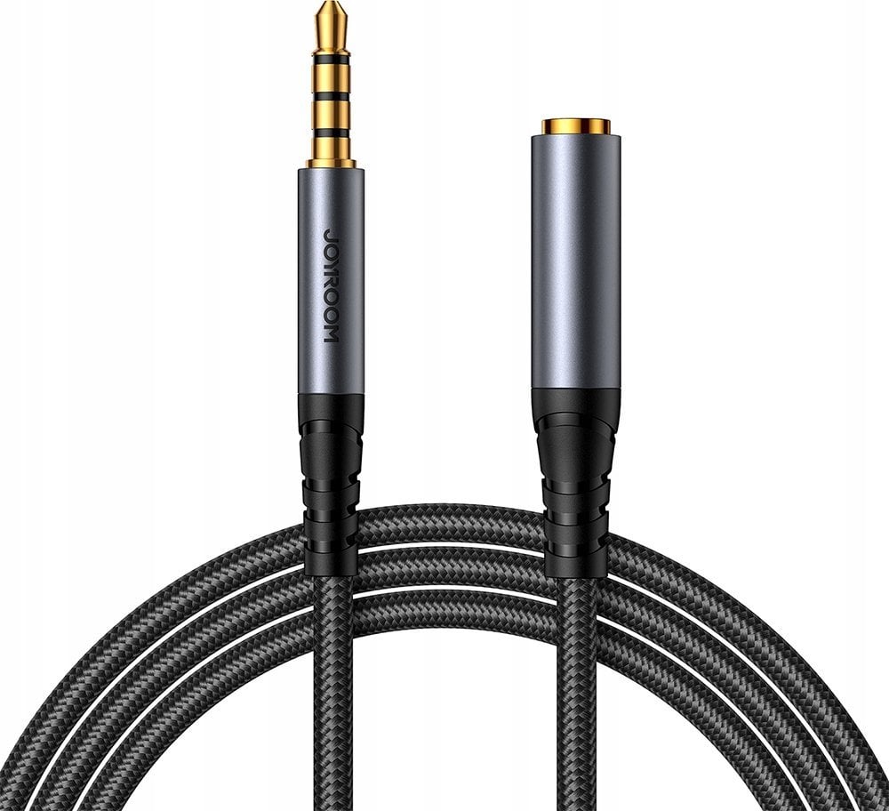 Kabel Joyroom Kabel audio Joyroom SY-A09 mini jack 3.5mm żeński / AUX mini jack 3.5mm męski 1.2 m czarny