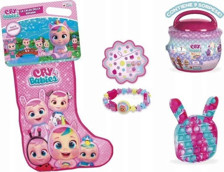 IMC Toys CRY BABIES Domek dla lalek W SKARPECIE I DODATKI POP IT BRANSOLETKA