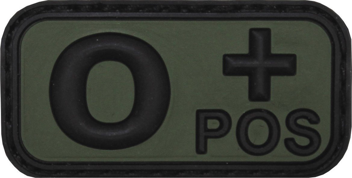 MFH Naszywka Marker naszywka grupy krwi "O POS", 3D