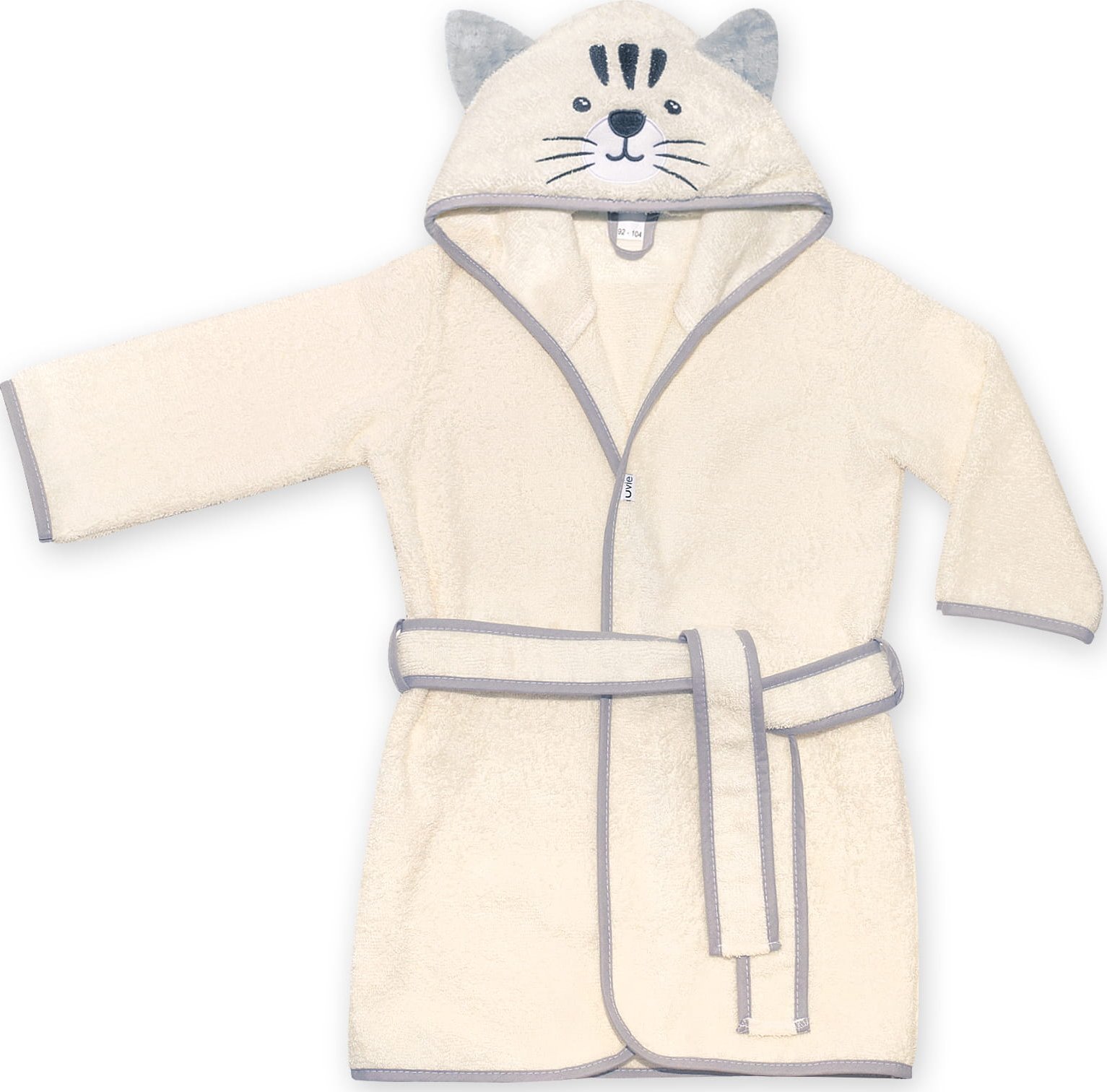 UVIE Ciepły szlafrok dziecięcy beżowy Tygrys