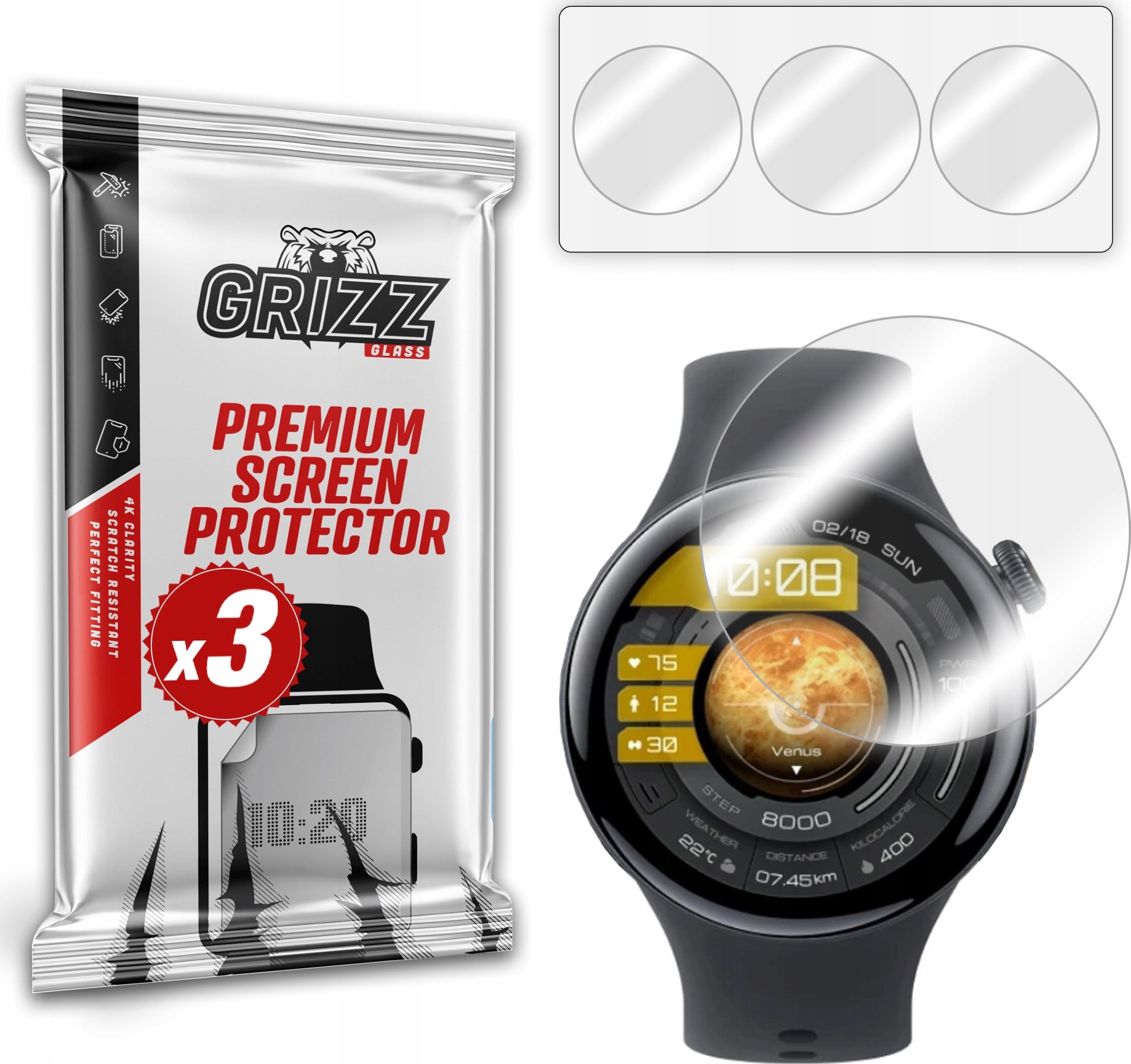 GrizzGlass Folia hydrożelowa GrizzGlass Hydrofilm do Vivo iQOO Watch