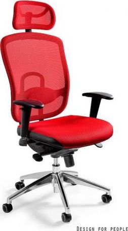 Krzesło biurowe Unique VIP Czerwone