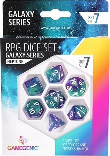 Gamegenic Gamegenic: Galaxy Series - RPG Dice Set - Neptune