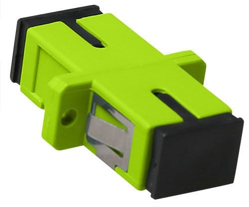 ACT Fiber optic SC-SC simplex adapter multimode OM5. Connectors: SC/SC Adapter sc simplex om5 fl lime (EA1026)