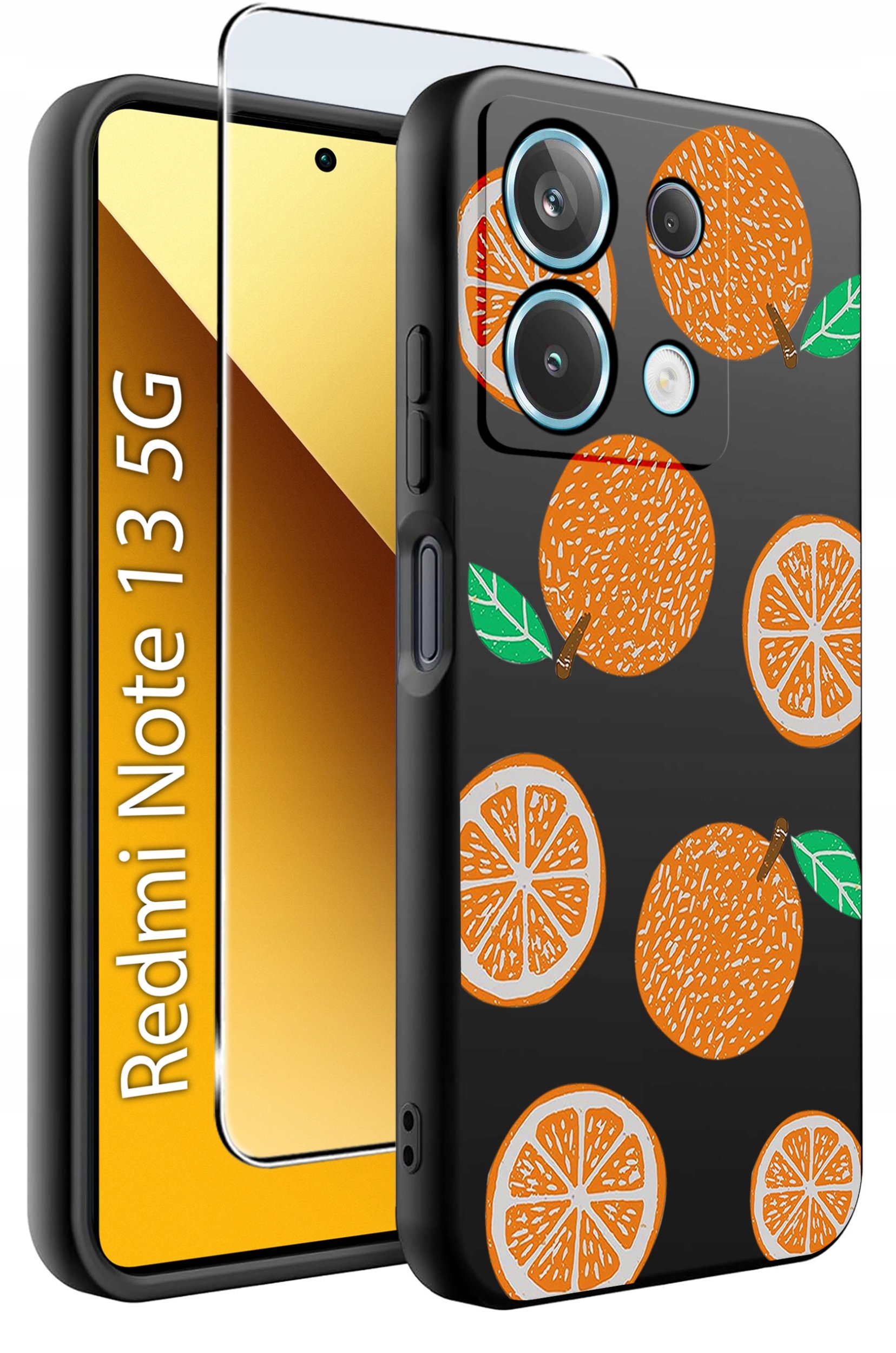 ETUI do Xiaomi Redmi Note 13 5G WZORY |SILIKONOWE MATT CASE +SZKŁO 9H