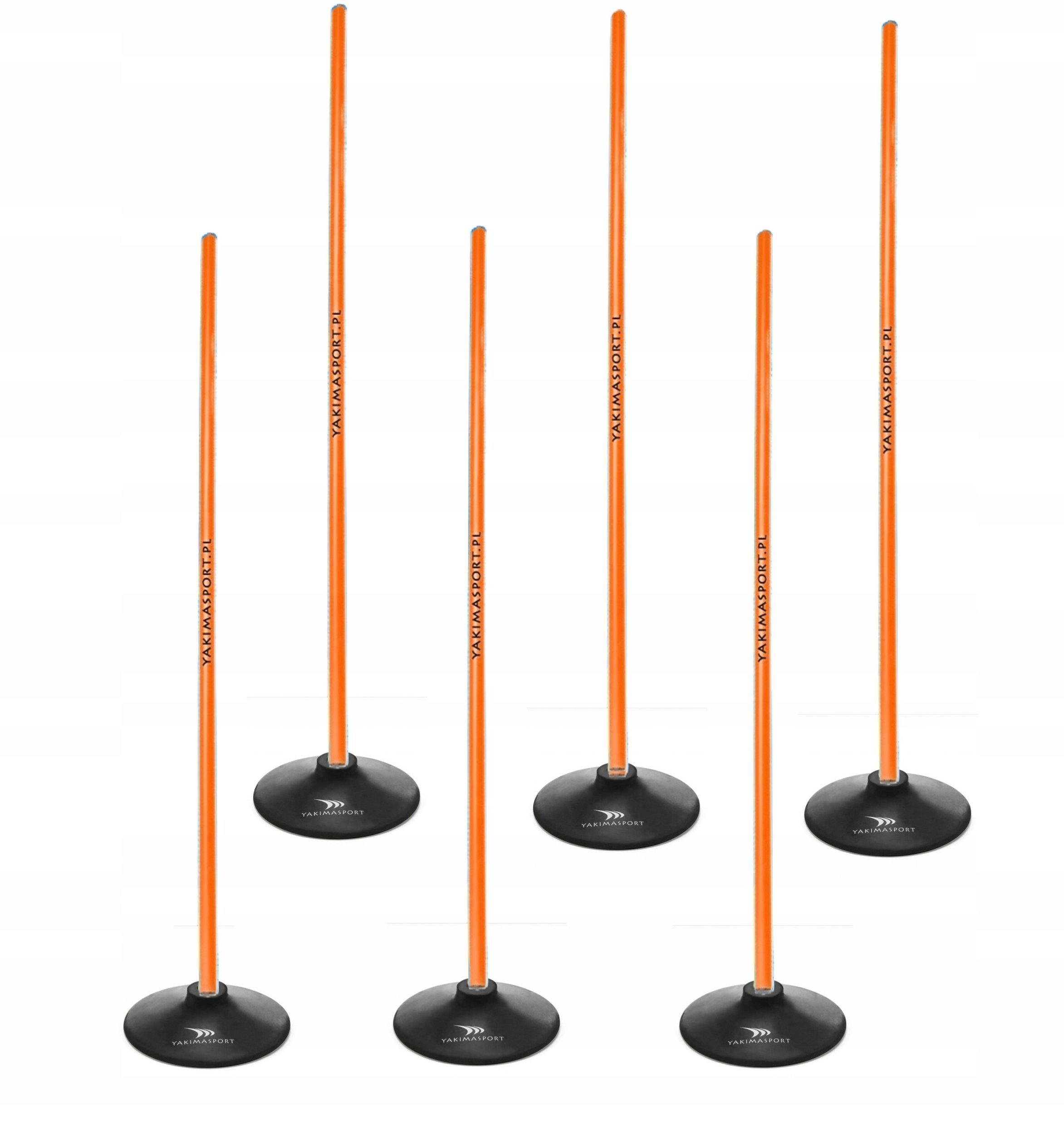 Tor przeszkód slalomowy 160cm laski + podstawa 1,5kg Pomarańczowy