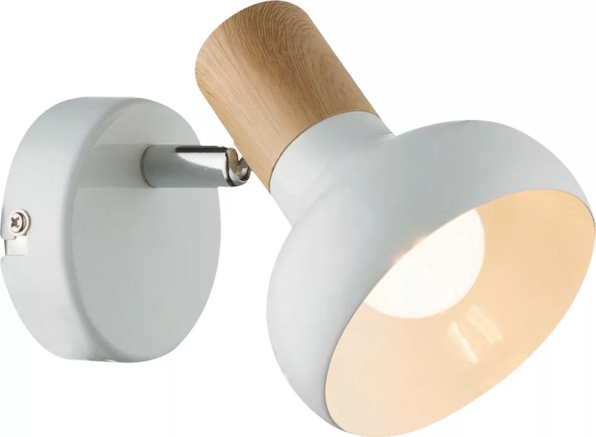 Kinkiet Lumes Biały metalowy kinkiet w stylu nowoczesnym - K095-Mirabel