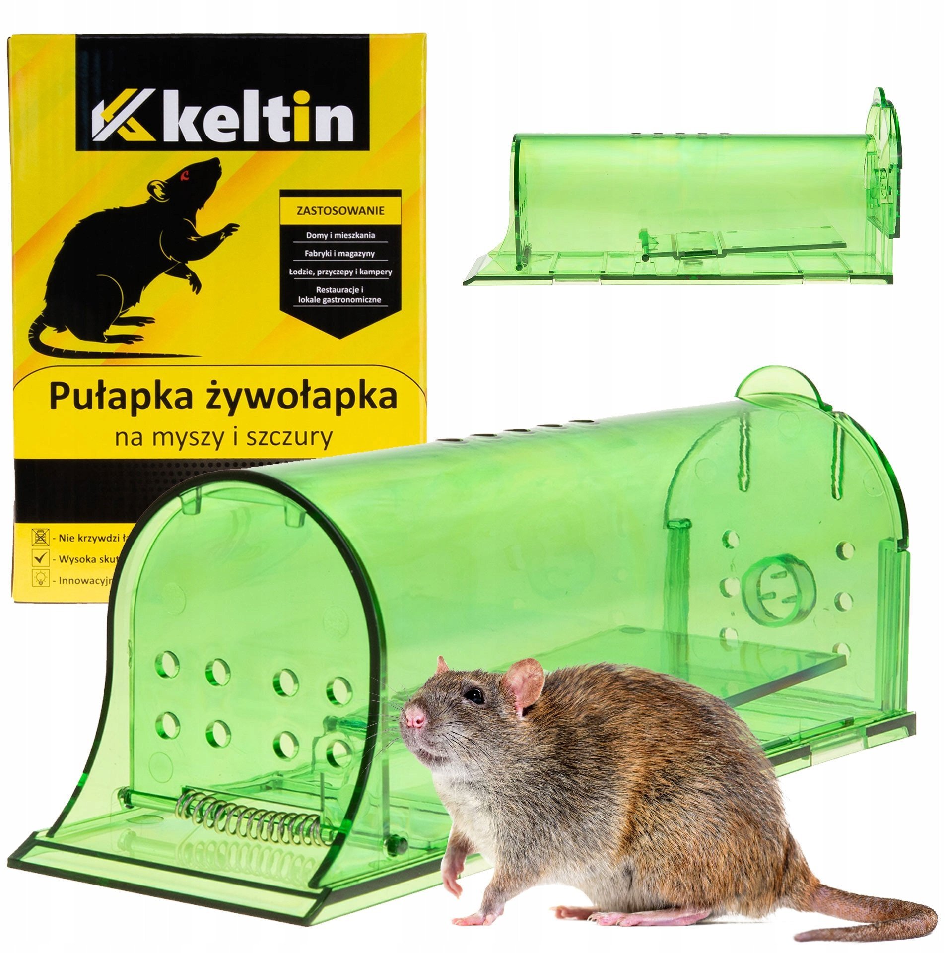 KELTIN Pułapka żywołapka na myszy i szczury 2 szt.