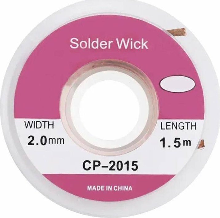 Aptel Miedziana TAŚMA Rozlutownicza Plecionka do usuwania drutu 1,5m x 2mm NZ18