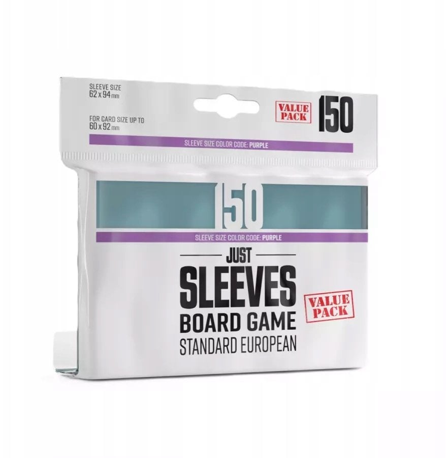 Gamegenic Just Sleeves - Board Game Sleeves (62 x 94 mm) 150 sztuk, Clear