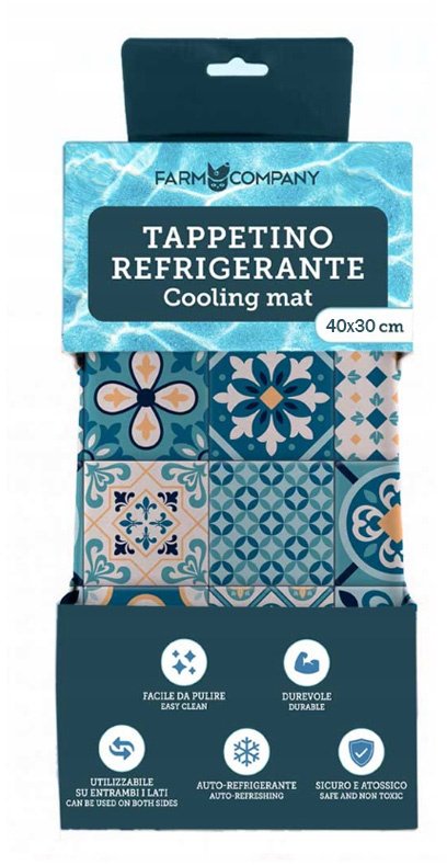 Farm Company Mata chłodząca żelowa dla psa lub kota Majolica 40x30 cm