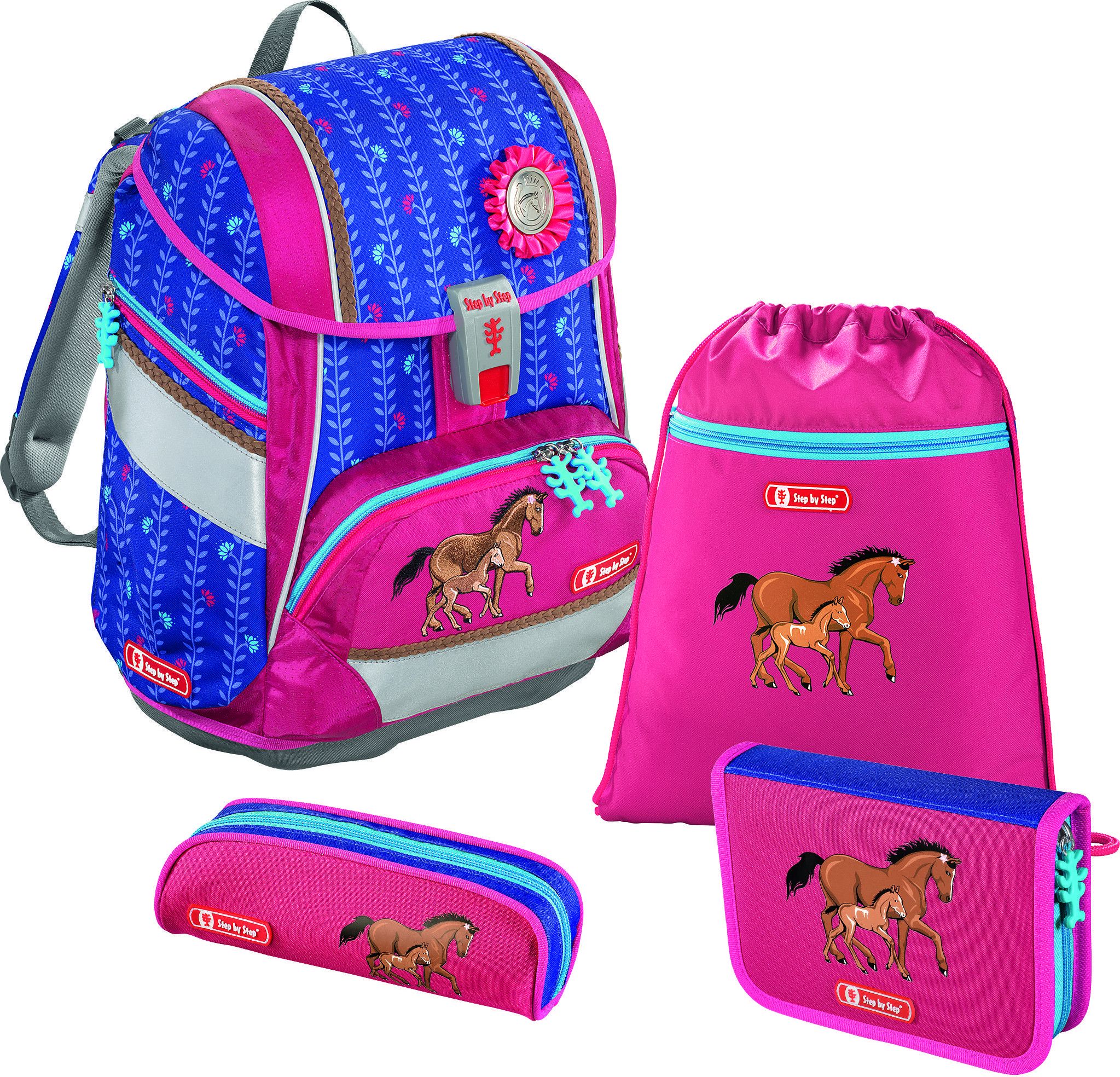 Step by Step Zestaw szkolny 2w1 Lucky Horses 4 el. (138954)