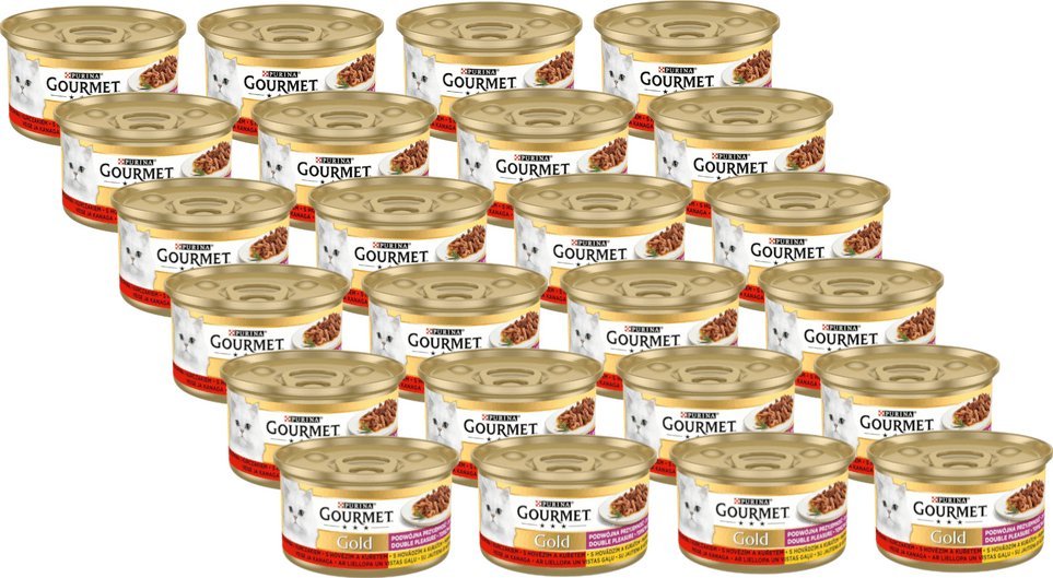 Purina Purina Gourmet Gold z wołowiną i kurczakiem w sosie 24x85g