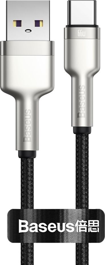 Kabel USB Baseus USB-A - USB-C 0.25 m Czarny (BSU3117BLK)
