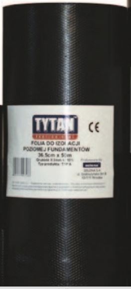 Tytan Folia do izolacji poziomej fundamentów 0,365x50m 0,3mm - DAT-FF-036-#50