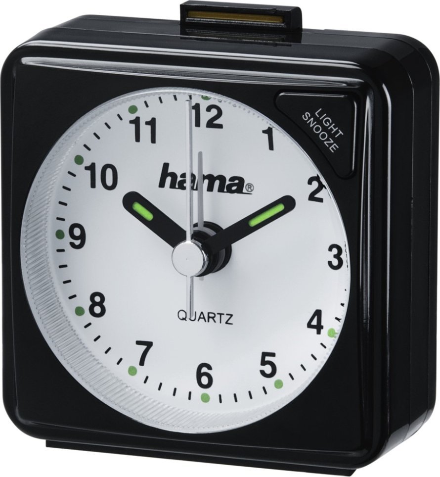 Hama Hama Travel Clock A50, black fluorescent Hand 186329