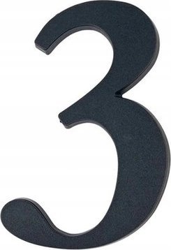 LOB Numer na dom cyfra 3 czarna 19 cm