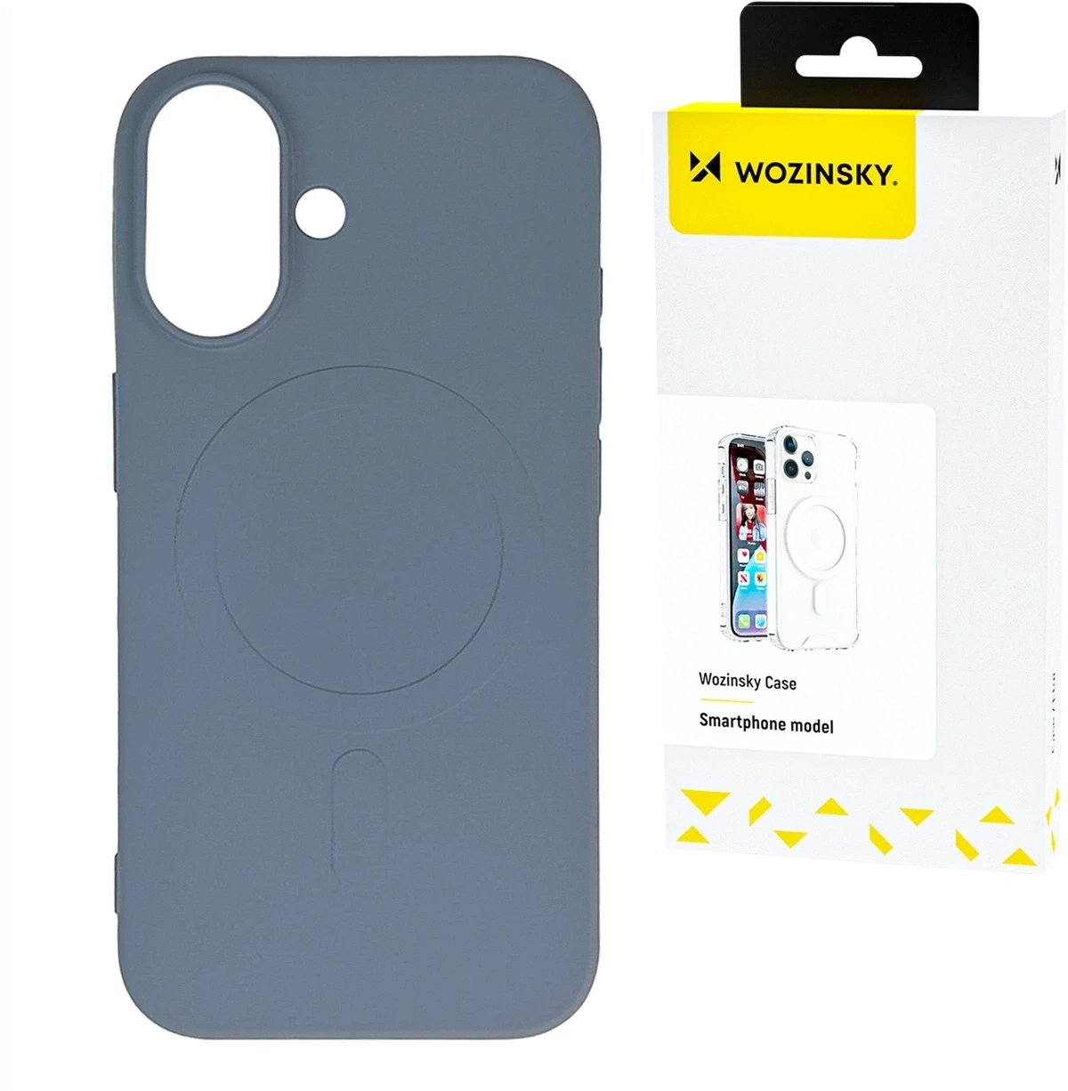 SILIKONOWE MAGNETYCZNE ETUI WOZINSKY SILICONE CASE MAGSAFE NA SAMSUNG GALAXY S25 - SZARE