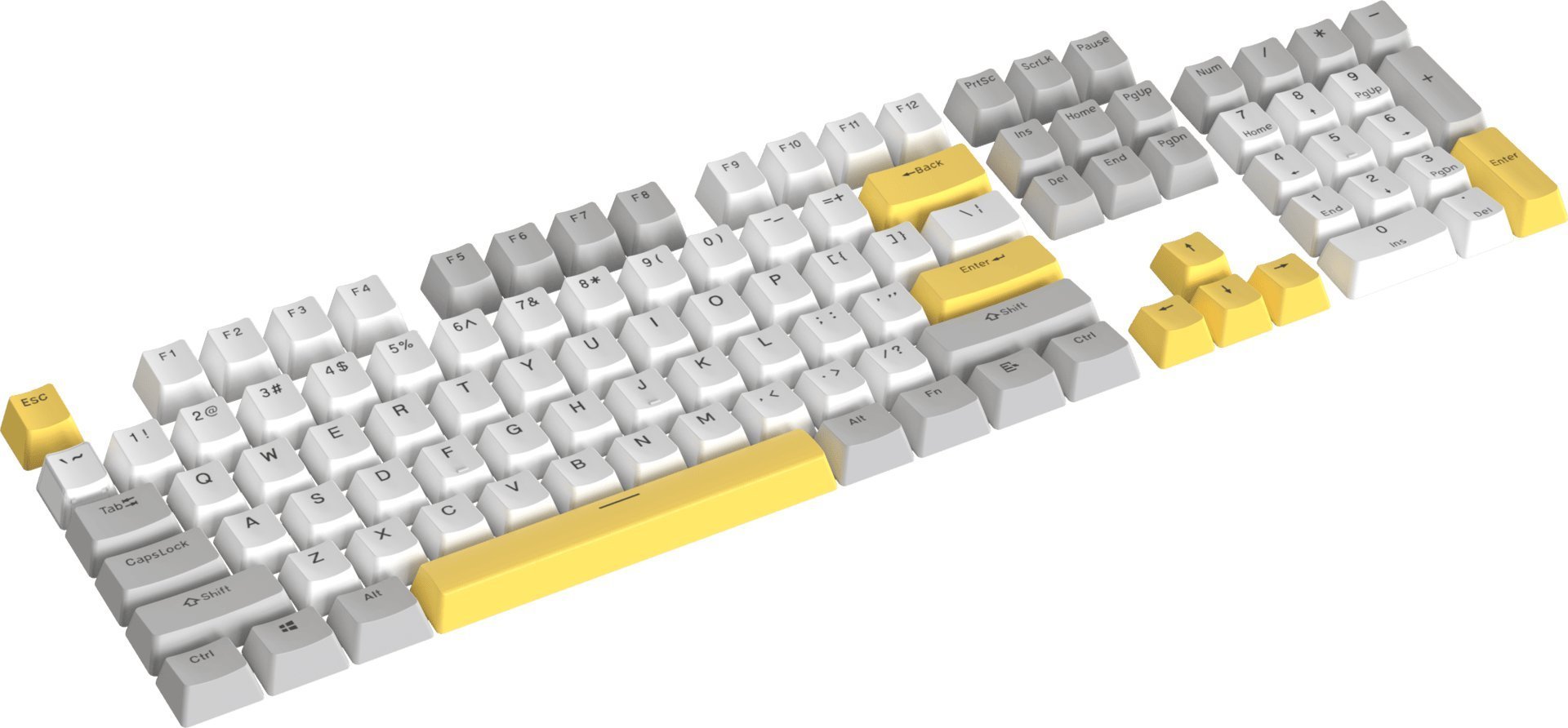 Marvo sada vym�niteln�ch kl�ves, PBT Keycap set KP-04 US, ��ta