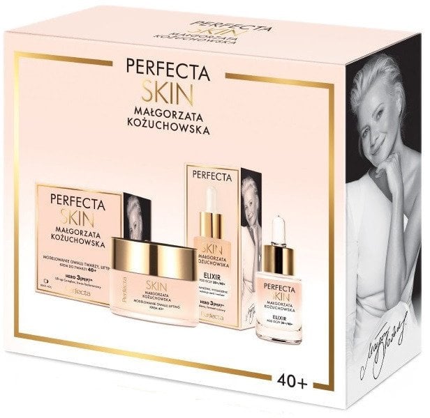 Perfecta Skin Małgorzata Kożuchowska 40+ zestaw modelująco-liftingujący krem na dzień i na noc 50ml + nawilżająco-wygładzający