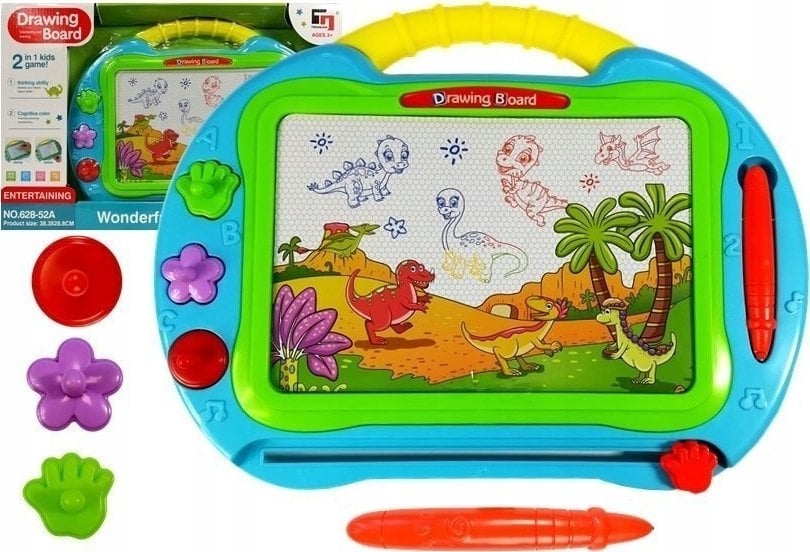 LeanToys Znikopis Turkusowy ze Stempelkami LEAN Toys