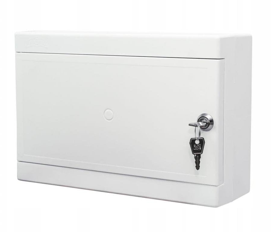 Rozdzielnia plastikowa, 13 modułów, RAL 9003 białe drzwi IP33, ALFA 13 BD