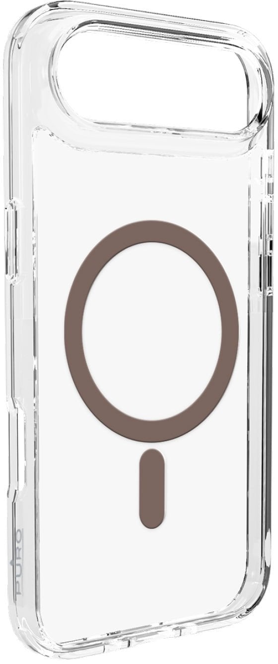 Etui Puro Lite Mag TPU+PC kompatybilne z MagSafe na iPhone 17 Air - przezroczyste z brązowym pierścieniem